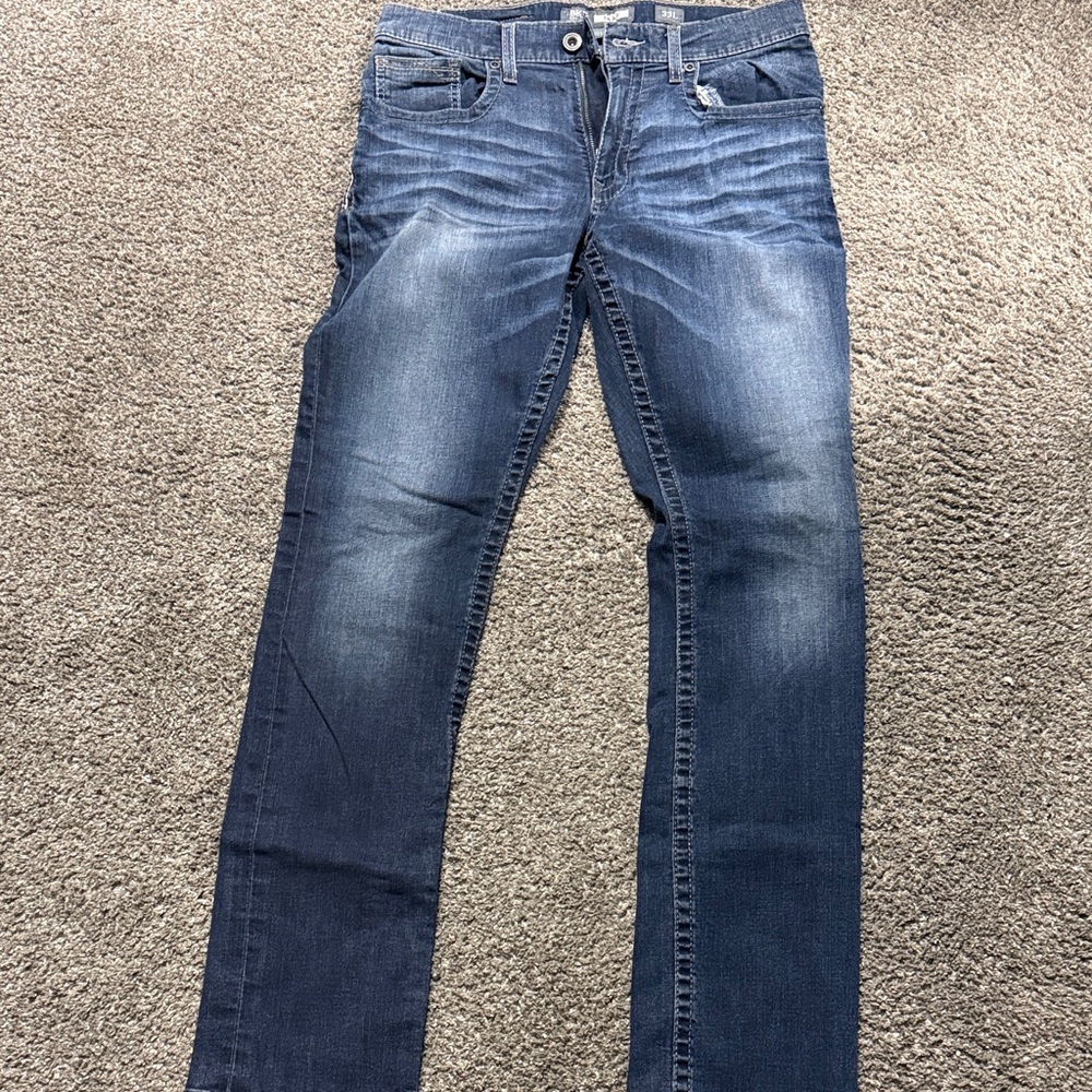 BKE Men's Straight Jeans - Dark Blue